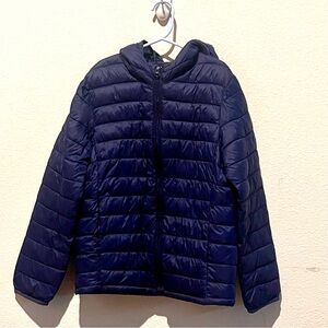 Gap Kids Lightweight Puffer Jacket - M (8-9) - Navy